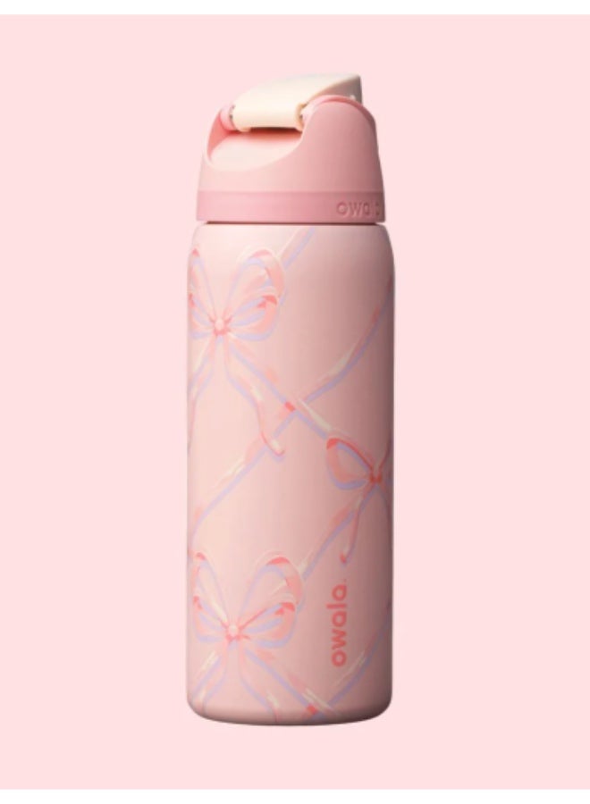 （Sugar Plum Fairy 32OZ）FreeSip Insulated Stainless Steel Water Bottle with Straw for Sports, Travel, and School BPA-Free Sports Water Bottle - view 3